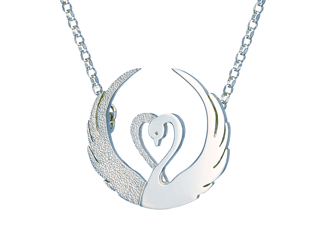 Children of Lir silver pendant by Tracy Gilbert Designs