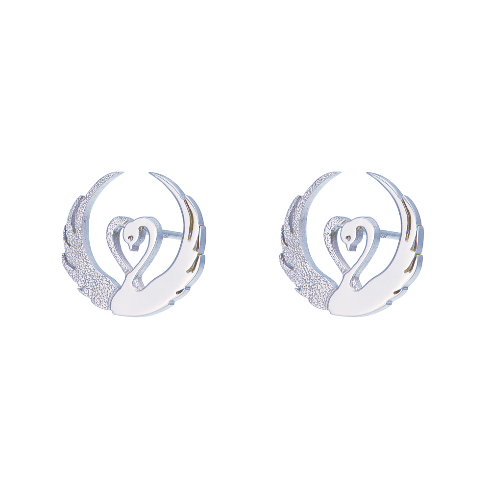 Children of Lir - silver stud earrings by Tracy Gilbert Designs