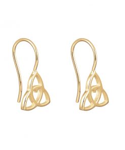 Celtic Heart Drop Earrings Gold - Tracy Gilbert Designs