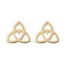 Celtic Heart Earrings - gold studs by Tracy Gilbert