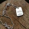 Growing Home Sterling Silver Dogtag by Tracy Gilbert