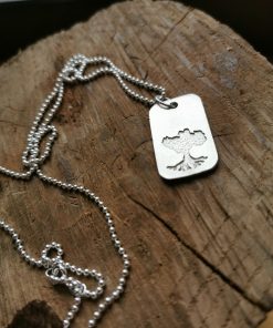 Growing Home Sterling Silver Dogtag by Tracy Gilbert